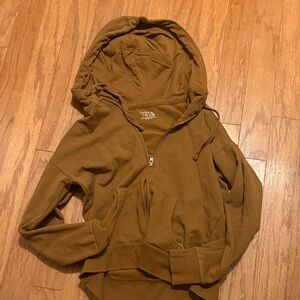 Brown Zip-Up Hoodie